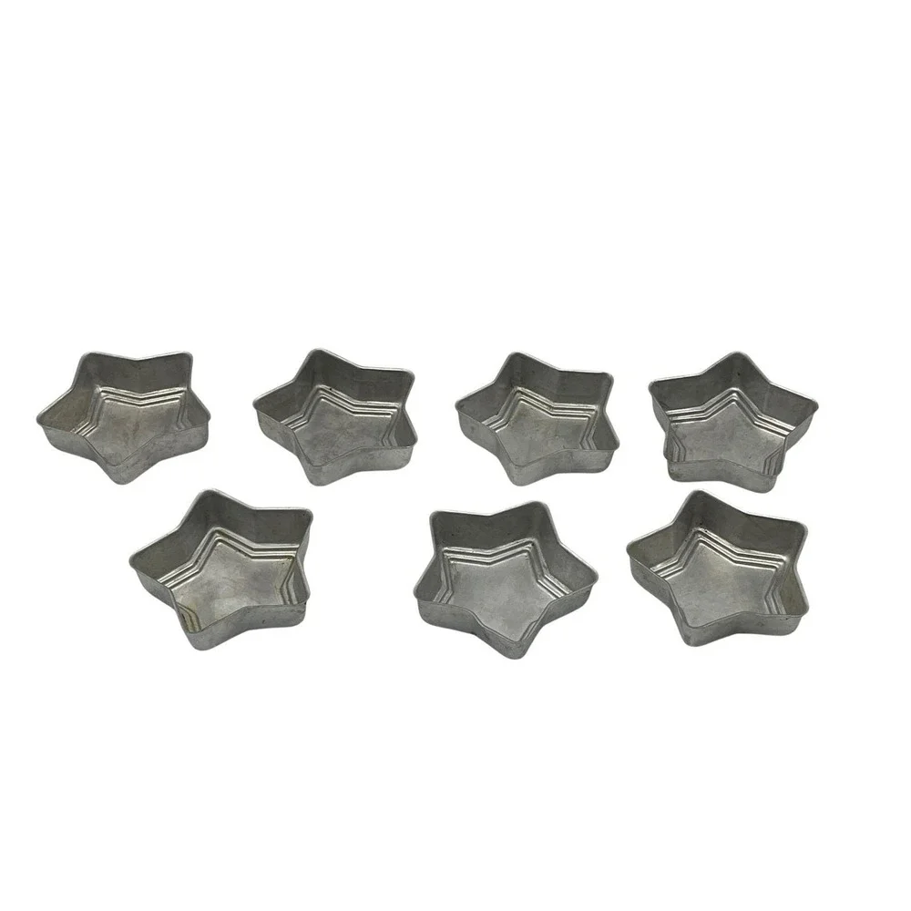 Set of 7 Star Shaped Metal Cake Cookie Jello Baking Molds 3